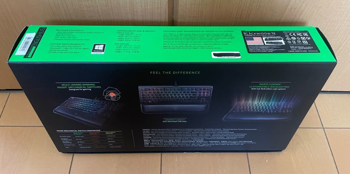 Razer BlackWidow Tournament Edition Chroma V2 ORANGE SWITCH 英語配列