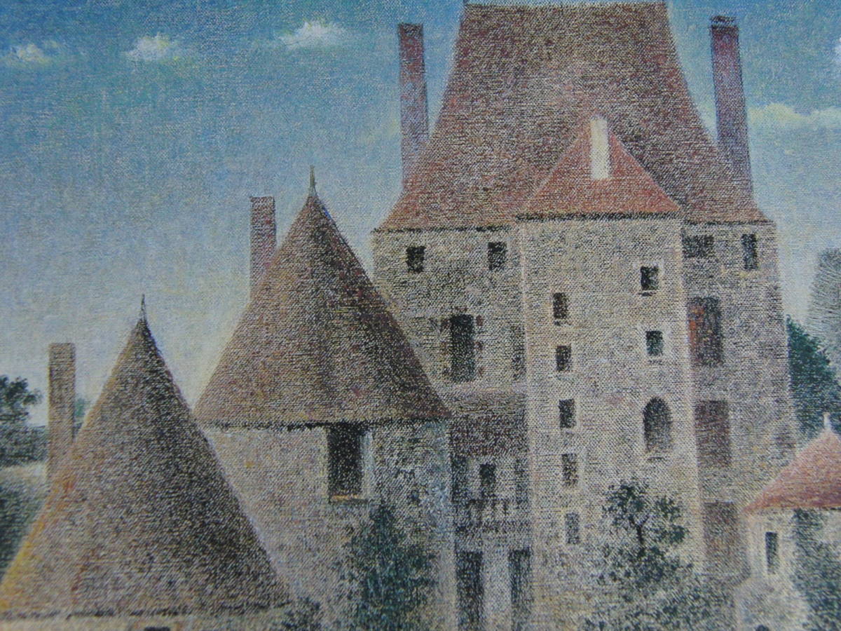  hill deer ..,[ castle ], rare book of paintings in print .., new goods high class amount, mat frame attaching, free shipping, day person himself painter 