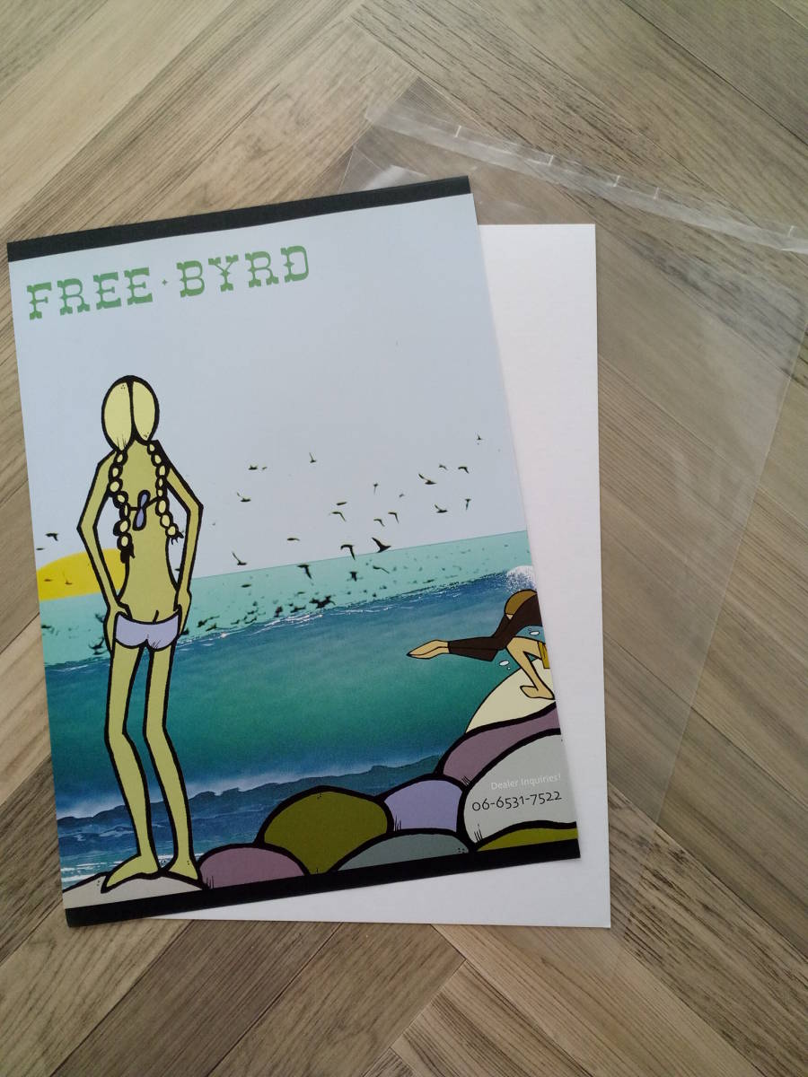 ★アンディデイビス Andy Davis イラスト貴重広告/ 簡単！入れるだけ額装セット『FREE』『BYRD』ポスター風デザイン A4サイズ 送料230円～_画像6