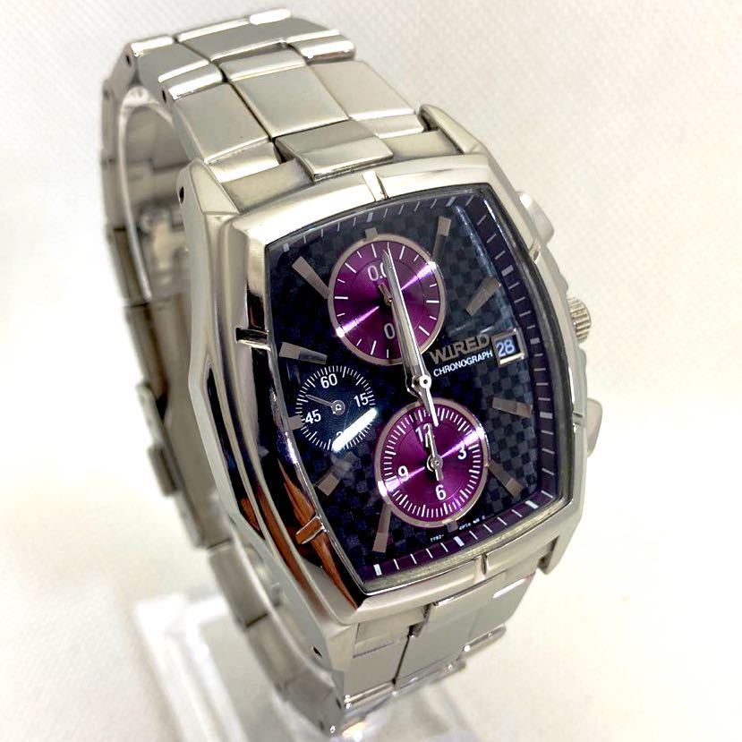 美品 電池新品 送料込 セイコー SEIKO ワイアード WIRED クロノ 美品 電池新品 送料込 セイコー SEIKO ワイアード WIRED クロノ