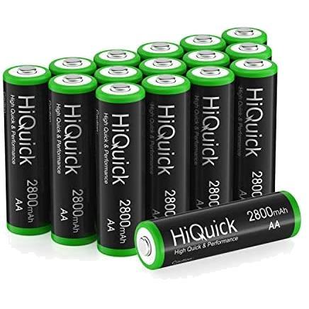 HiQuick 単三電池 充電式 ニッケル水素電池 高容量2800mAh ケース4個付き 約1200回使用可能 単3形充電池 単三充電池16本セット_画像9
