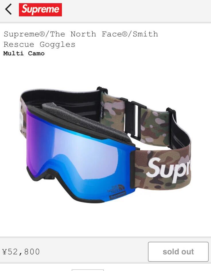 supreme smith north face Goggles 新品 スノーボード スキー ゴーグル