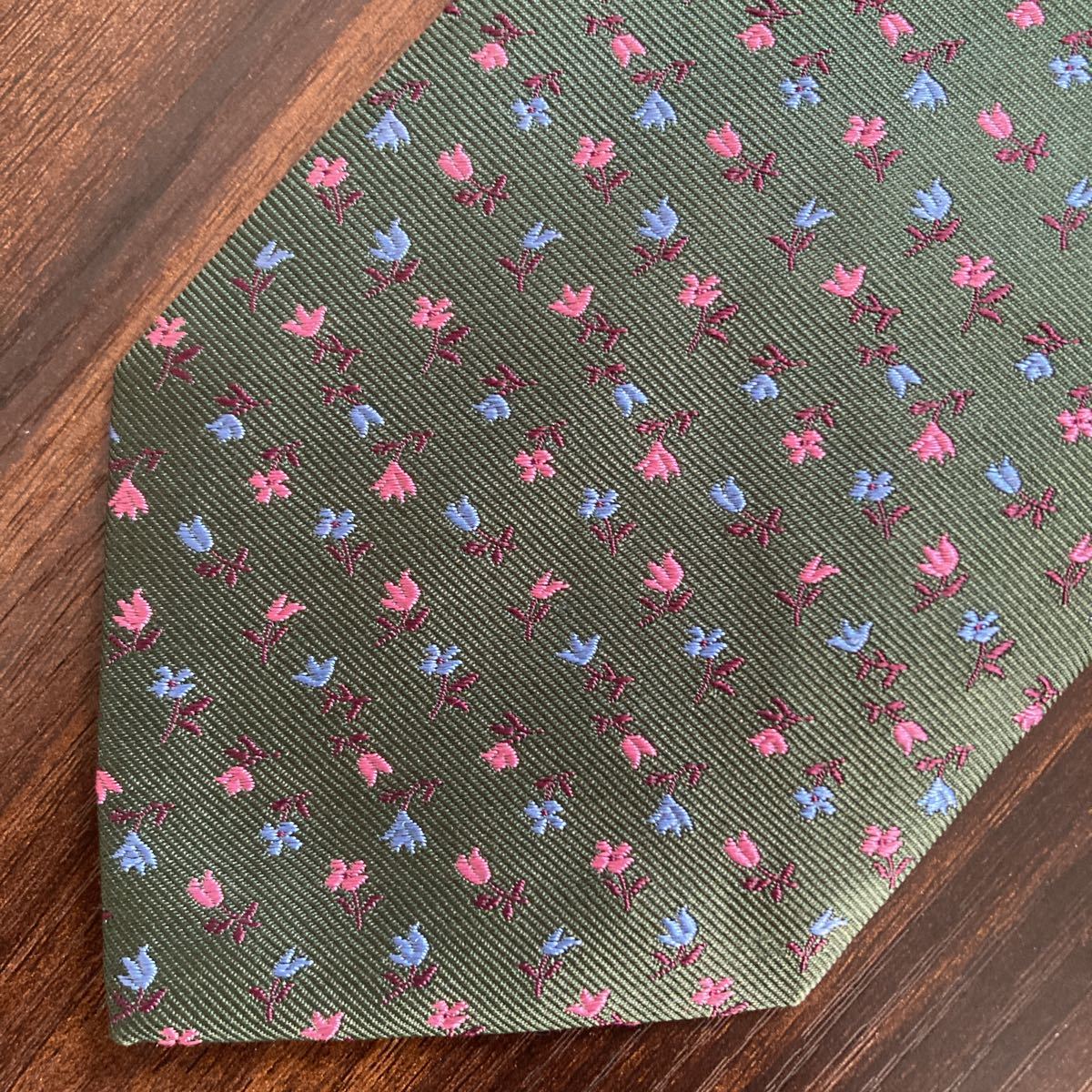 TRUSSARDI Trussardi галстук зеленый цветочный принт тюльпан 