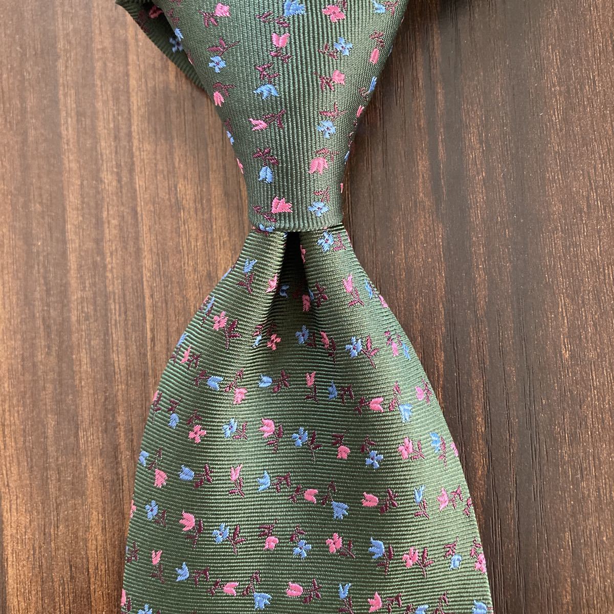 TRUSSARDI Trussardi галстук зеленый цветочный принт тюльпан 