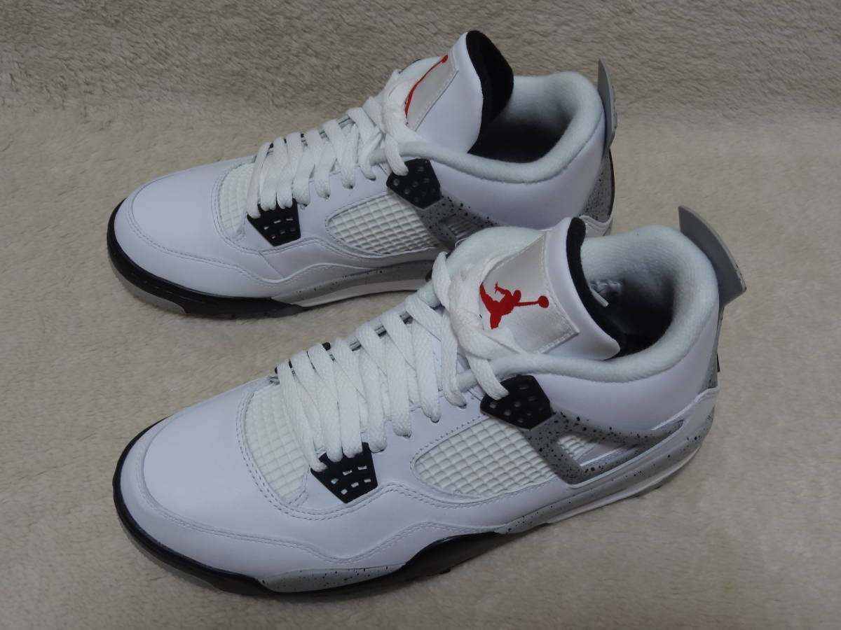 国内正規 NIKE AIR JORDAN 4 GOLF WHITE CEMENT US9 27cm 新品 エア