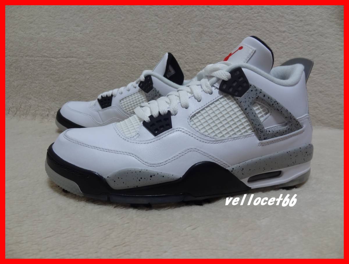 国内正規 NIKE AIR JORDAN 4 GOLF WHITE CEMENT US9 27cm 新品 エア