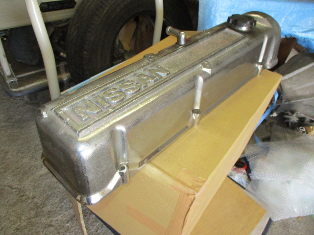 希少L型・L28エンジン 中デカ日産 メッキタペットカバー・ヘッド