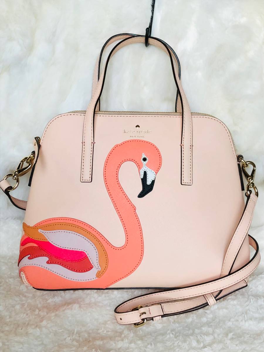 kate spade ケイトスペード ハンド バッグ フラミンゴ ピンク 2way