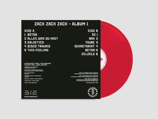 Zack Zack Zack Album 1 ( Ltd 100 1st edition Red vinyl stickers & Embroidery Patch) トルコ ウィーン New Dark Wave Disco/ Post Punk_画像2