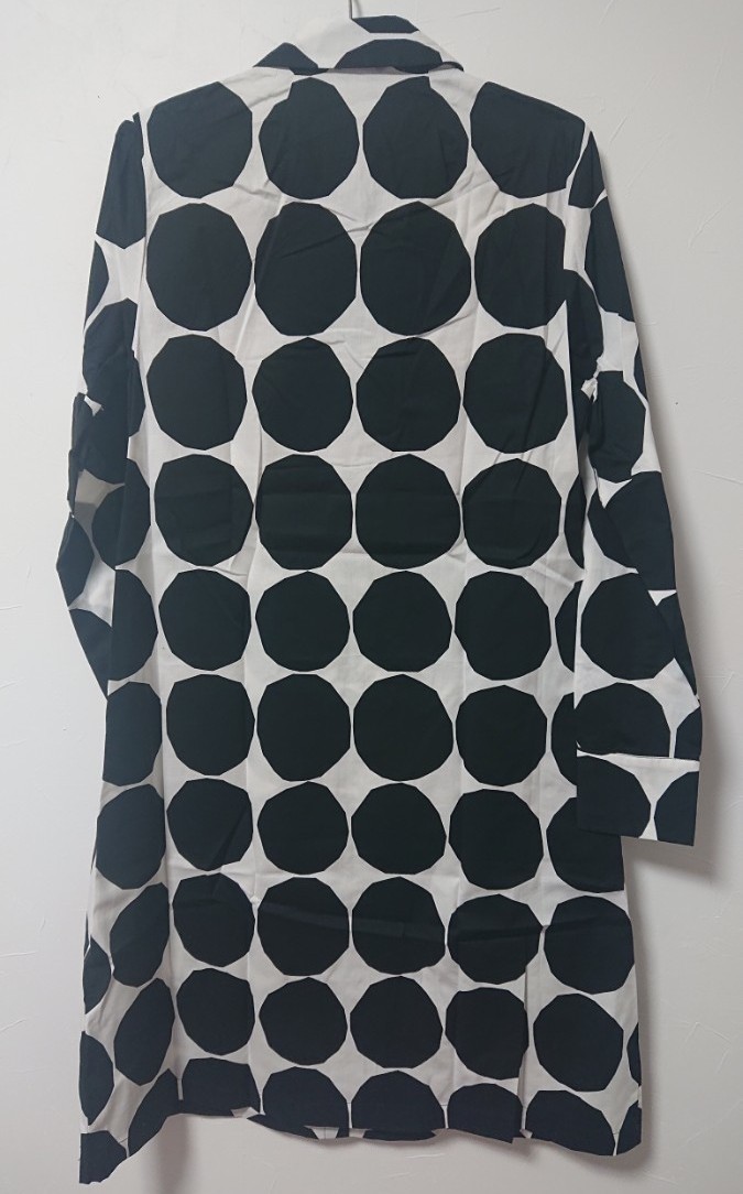 新品 未使用 マリメッコ marimekko コットン 長袖 シャツワンピース