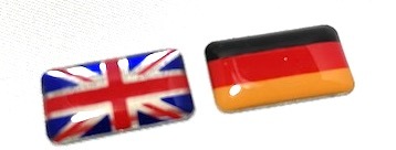 ミニ国旗柄エンブレム　イギリスorドイツ ダウンサイジング_画像1