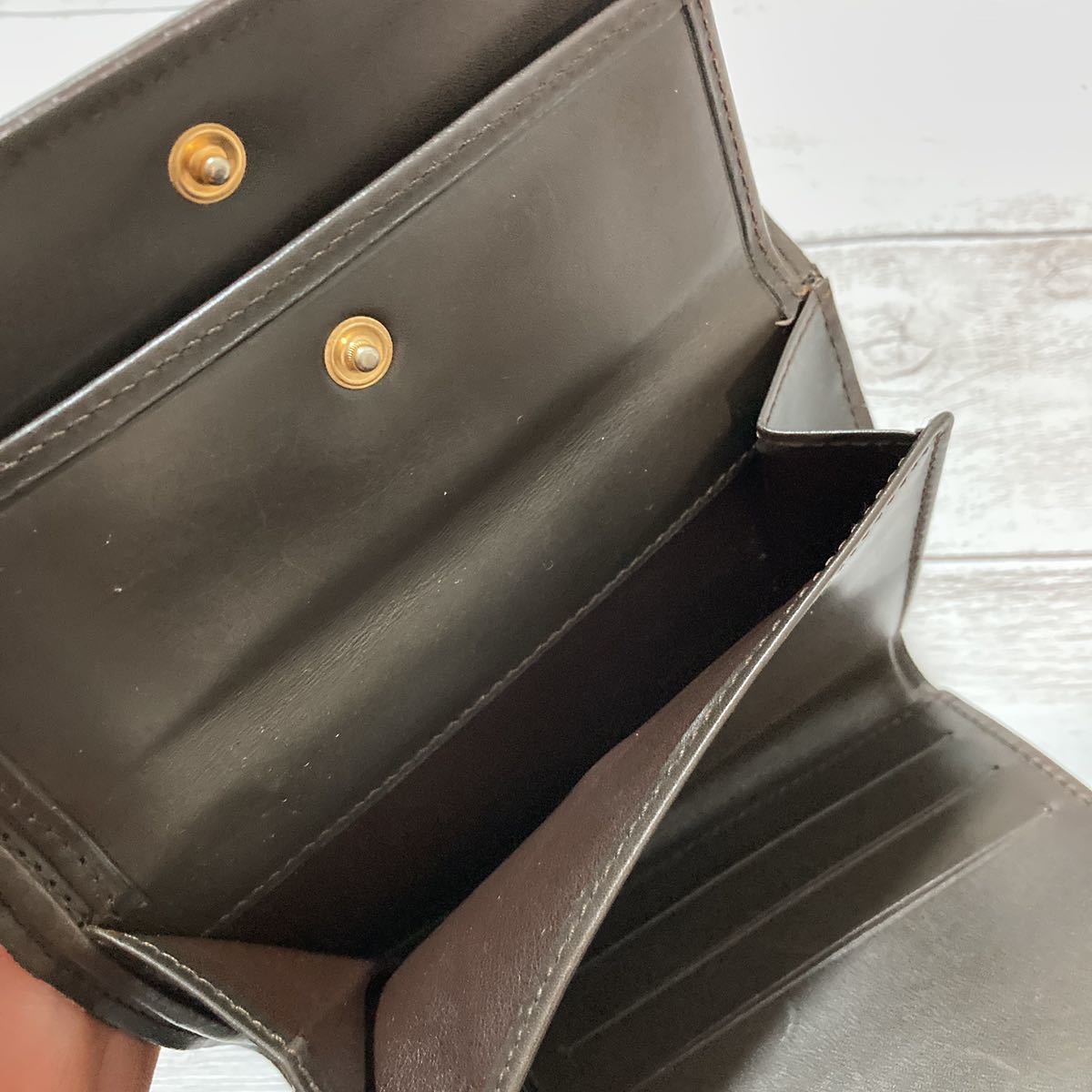 美品】CELINE セリーヌ レディース 革財布 三つ折り財布 コンパクト