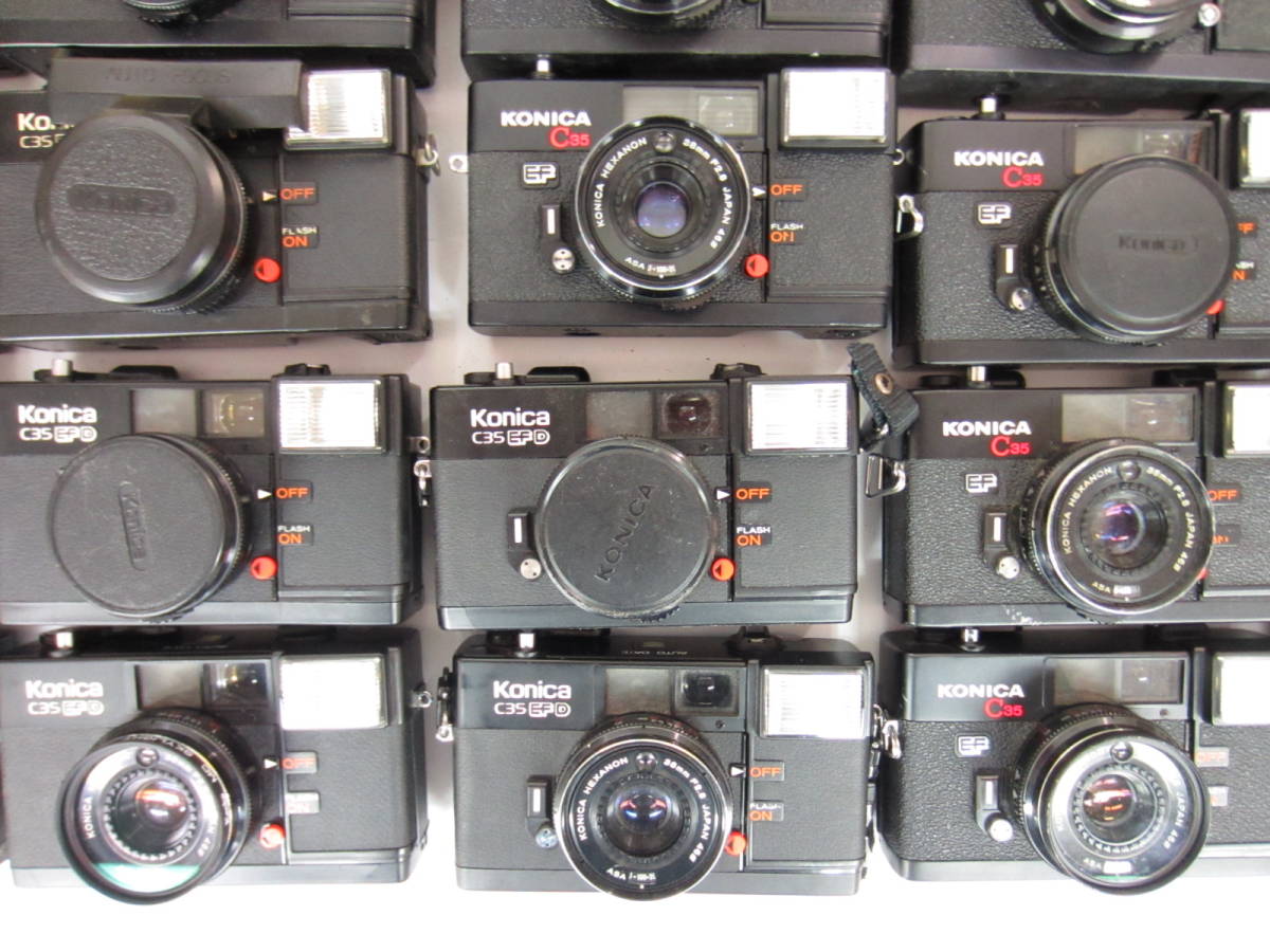 (2371)ジャンク フィルム カメラ Konica コニカ C35 AF C35 AF2 C35 EF C35 EF D等 まとめて 大量セット 32台 動作未確認 同梱発送不可_画像5