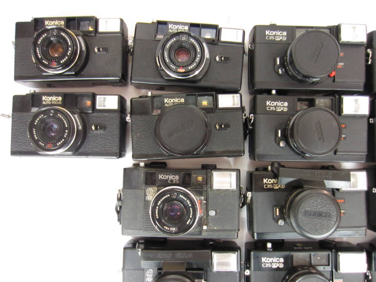 (2371)ジャンク フィルム カメラ Konica コニカ C35 AF C35 AF2 C35 EF C35 EF D等 まとめて 大量セット 32台 動作未確認 同梱発送不可_画像6