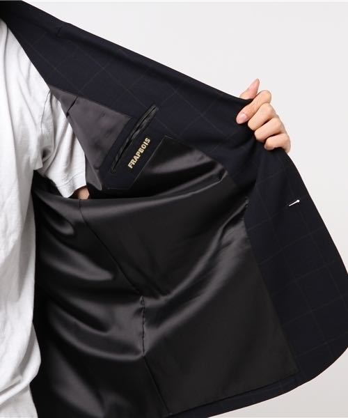 激安通販人気 新品◇FRAPBOIS クール テーラードジャケット ブラック3 フラボア テーラードジャケット