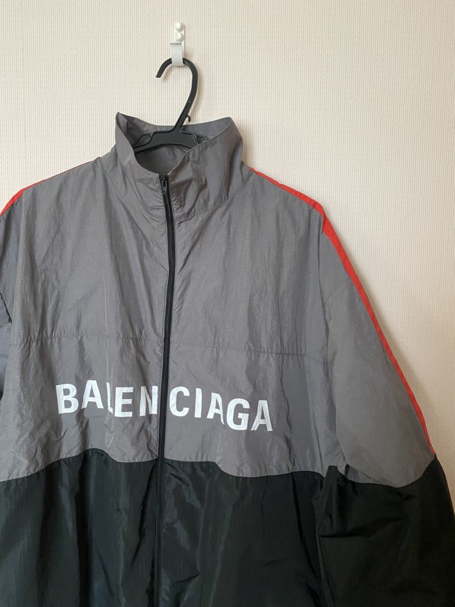 1回着美品◇BALENCIAGA◇バレンシアガ 19SS/ロゴプリントポプリン