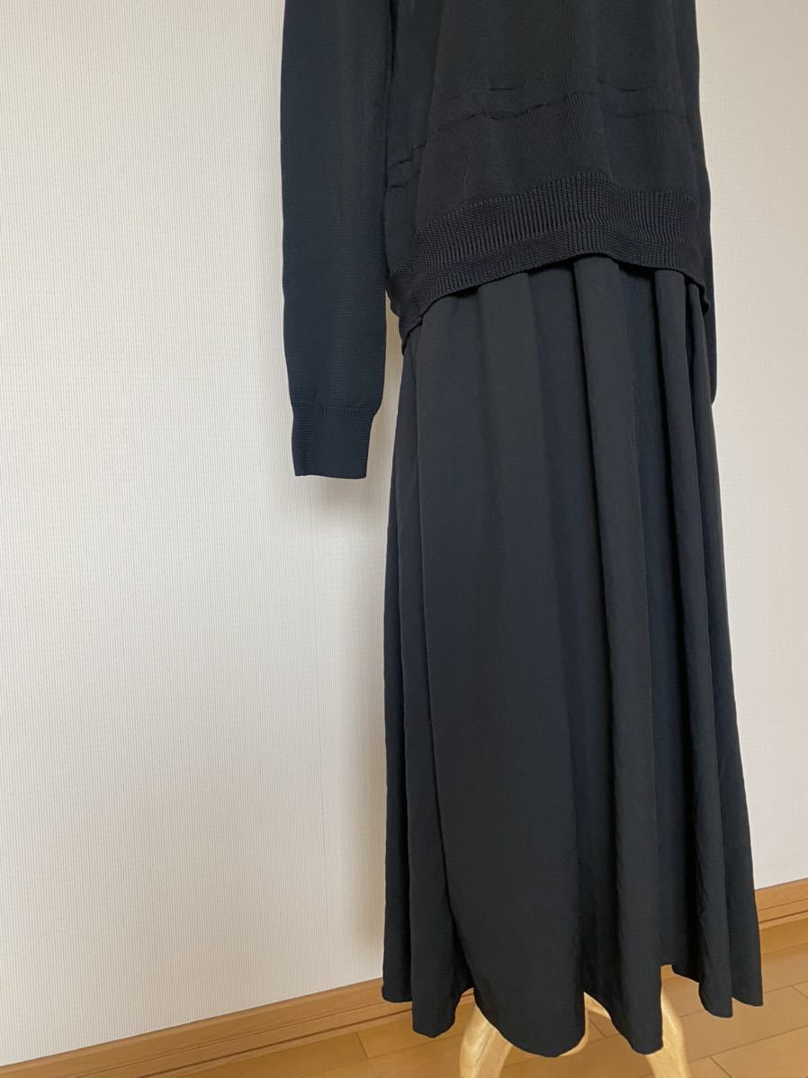 新品◆BLACK COMME des GARCONS(ブラックコムデギャルソン) ドッキングワンピース◆マキシ丈