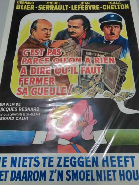 C'est pas parce qu'on a rien dire qu'il faut fermer sa gueule ポスター Jacques Besnard Bernard Blier Jean Lefebvre Michel Serrault_画像1