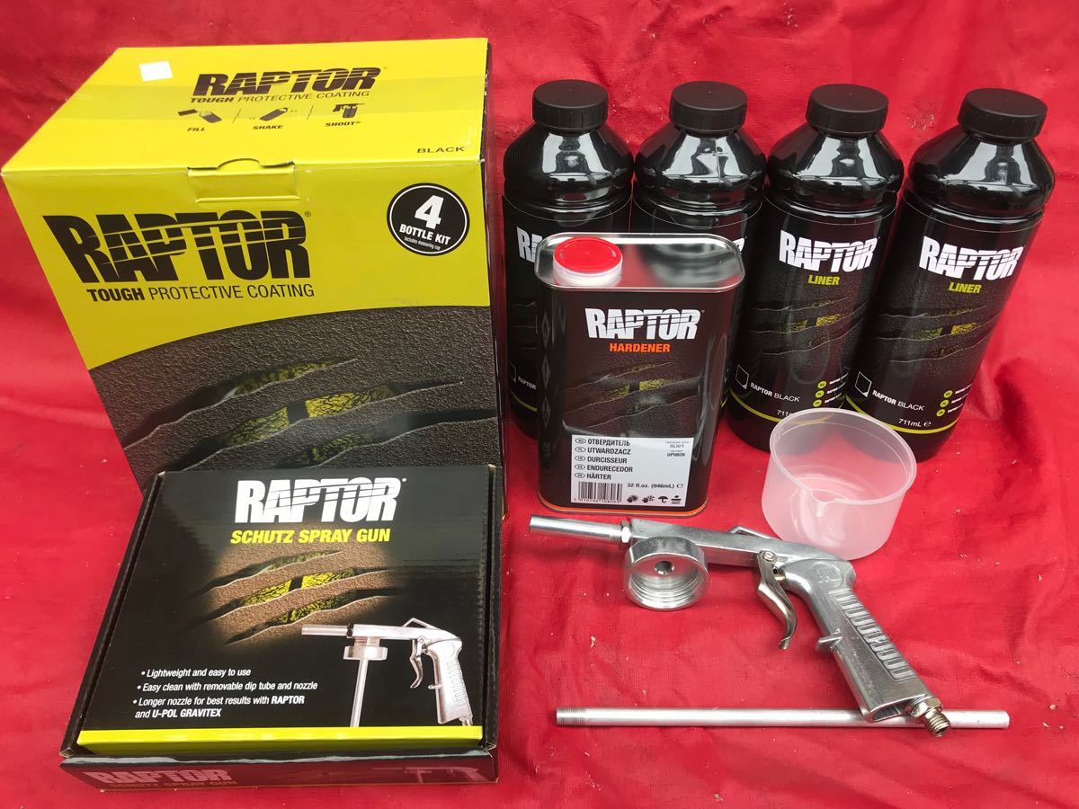 最大80%オフ! U-POL製RAPTOR LINER ブラック1L セット ラプター