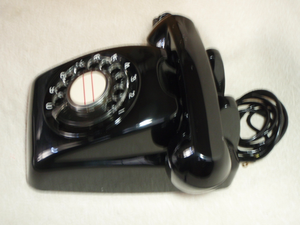 4a149T 黒電話 A600-A2 日本電信電話公社 昭和レトロ 未使用品 箱入り_画像2
