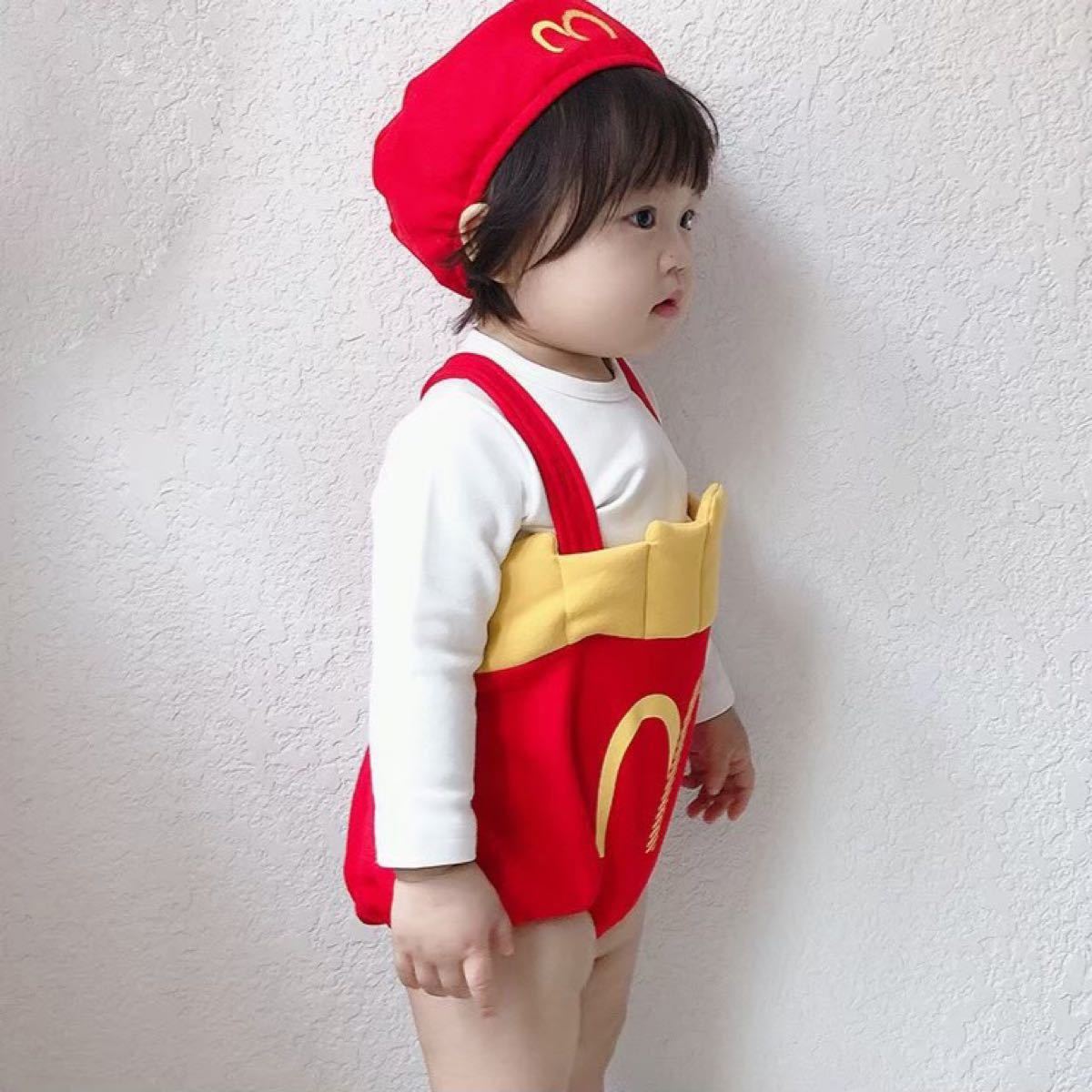 3点 なりきり ポテト ロンパース ハロウィン コスプレ　 マクドナルド 子供