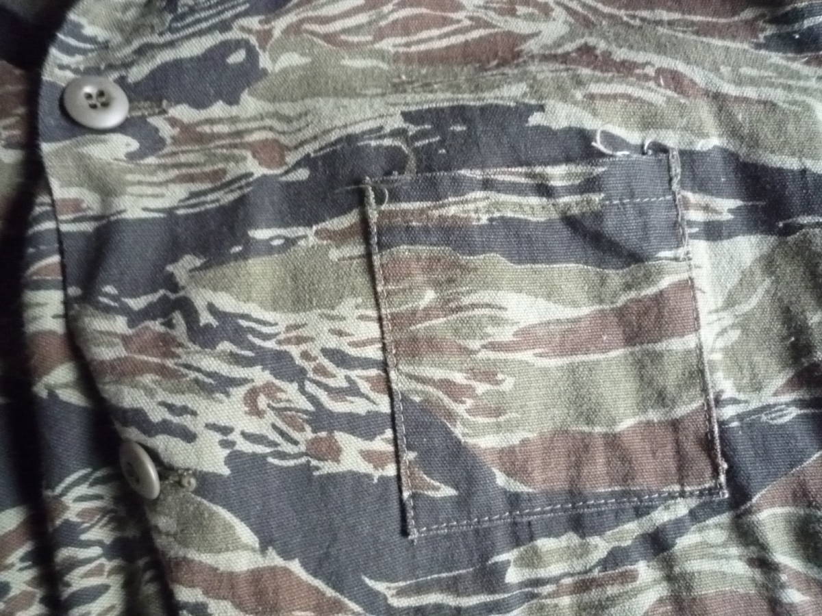 Ql414 US бу одежда   винтажный   80s RANGER  тигр  в полоску   ...  военный   пиджак  ... пиджак  XL  обычная почта 60 размер  