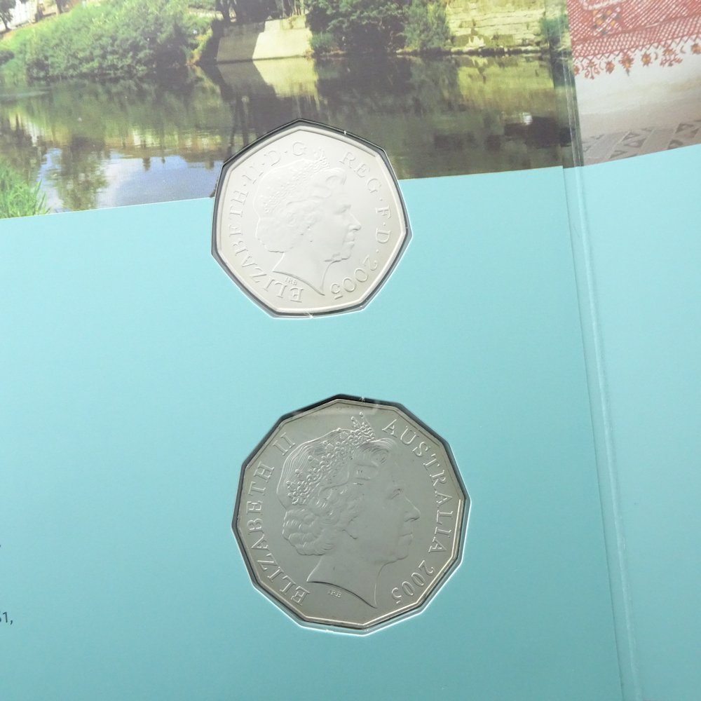エリザベス女王 WORLD HERITAGE SITES 記念コイン イギリス オーストラリア 2個セット コレクション /048034 【中古】_画像3