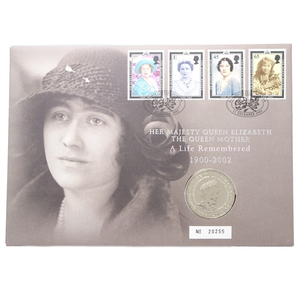 エリベス女王 THE QUEEN MOTHER 102周年 記念コイン 5ポンド 1900年～2002年 コレクション /048030 【中古】_画像4