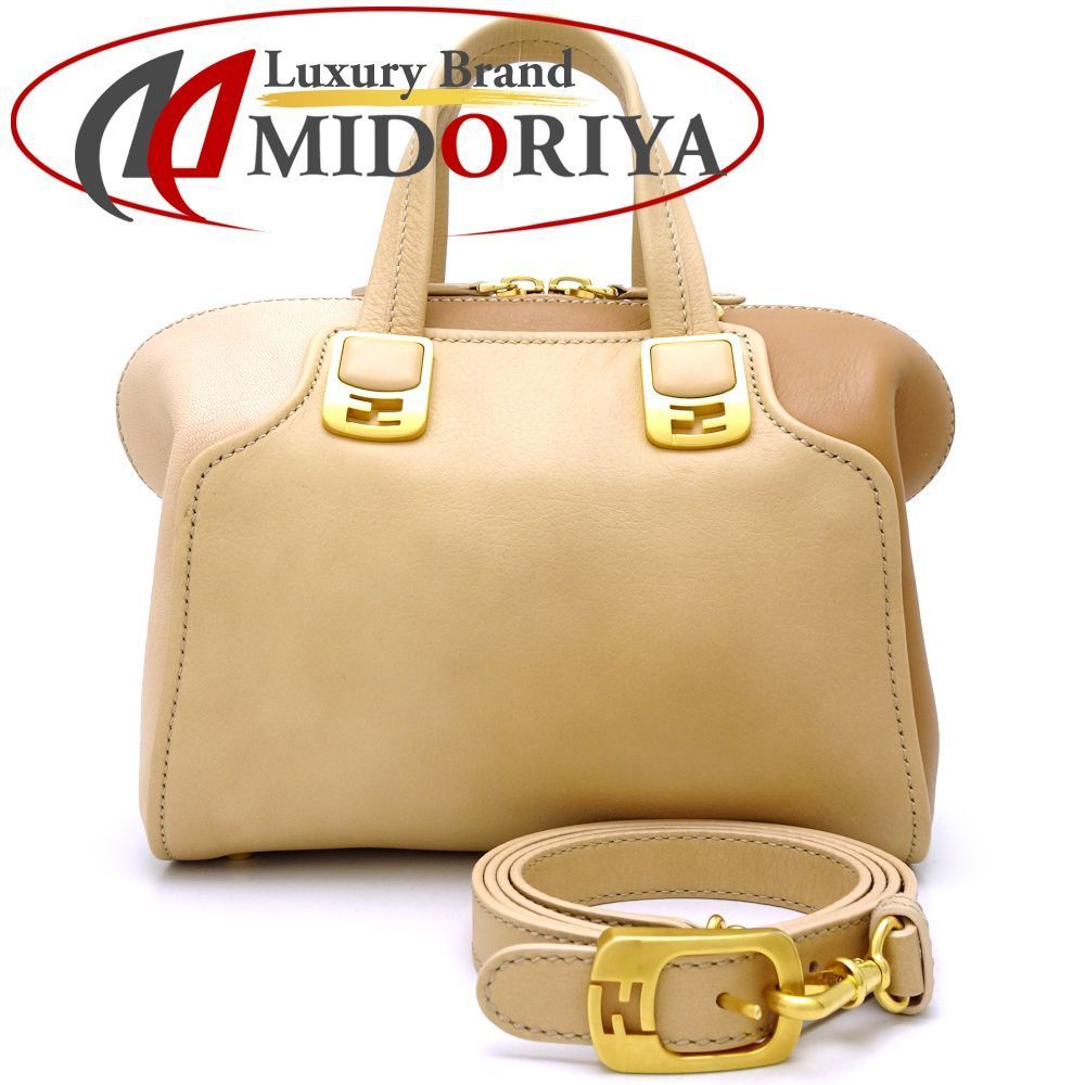 フェンディ FENDI 8BL117 カメレオン ミニ レザー ベージュ 2WAY