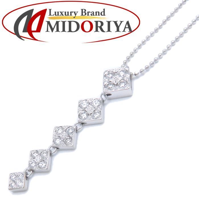 ダイヤモンドネックレス K18WG ダイヤモンド0.50ct 18金ホワイト