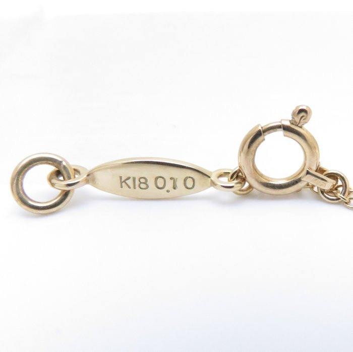 AHKAH アーカー ビリーブユー ネックレス K18YG ダイヤモンド0.10ct