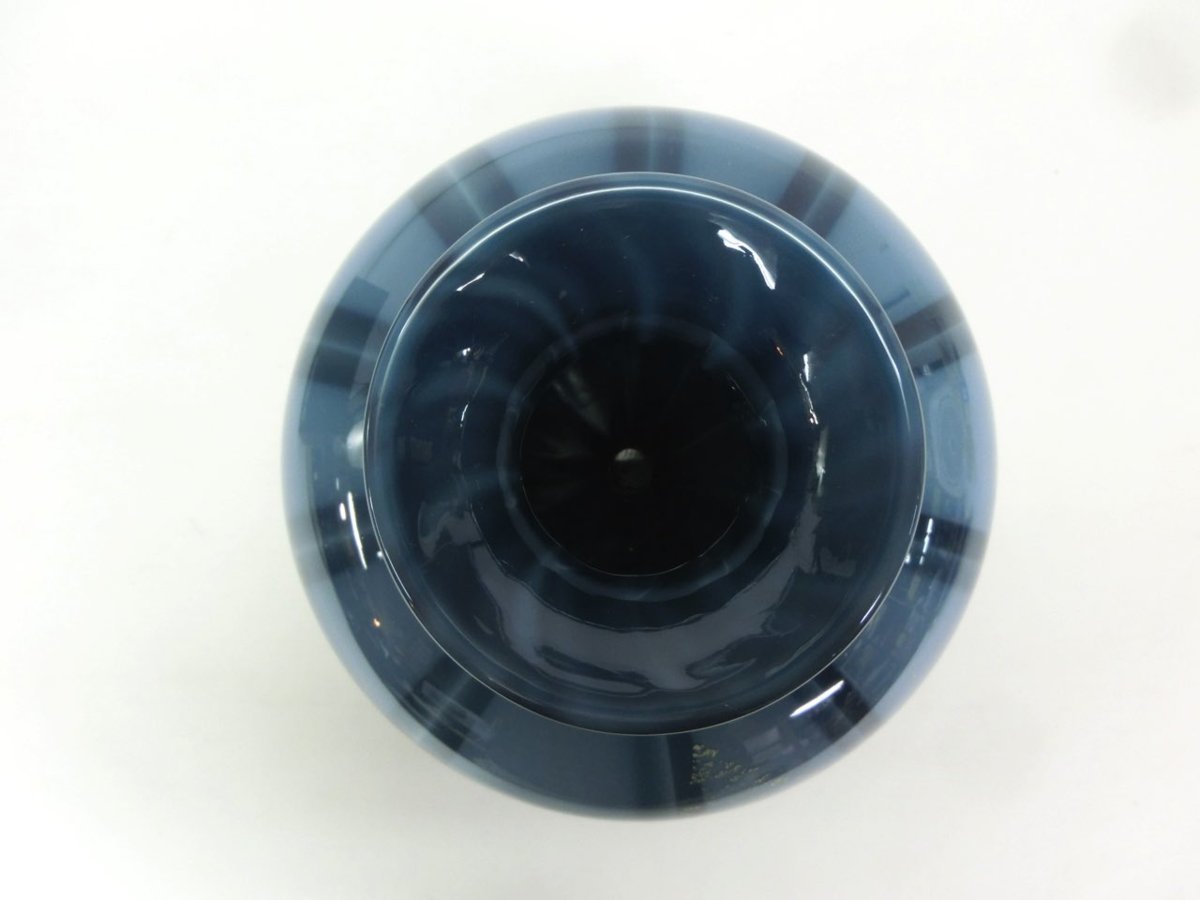 【O-9815】KAMAY GLASS カメイガラス クリスタル 花瓶 花器 花入 花生 華道具 現状品【千円市場】_画像3