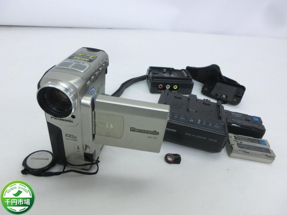 【O-0378】パナソニック デジカム Panasonic MiniDV NV-C1 ビデオカメラ 100x ジャンク【千円市場】_画像1