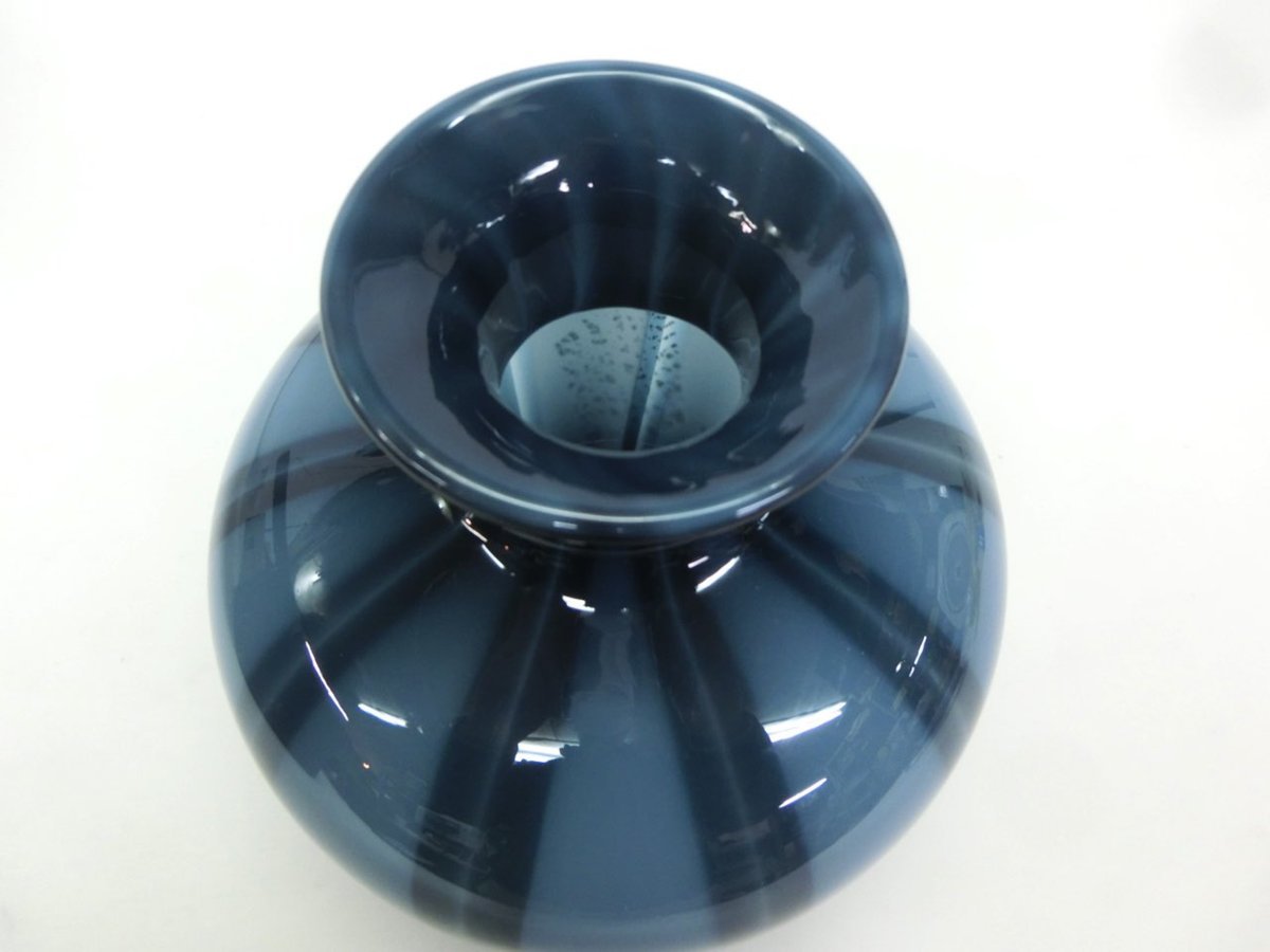 【O-9815】KAMAY GLASS カメイガラス クリスタル 花瓶 花器 花入 花生 華道具 現状品【千円市場】_画像5