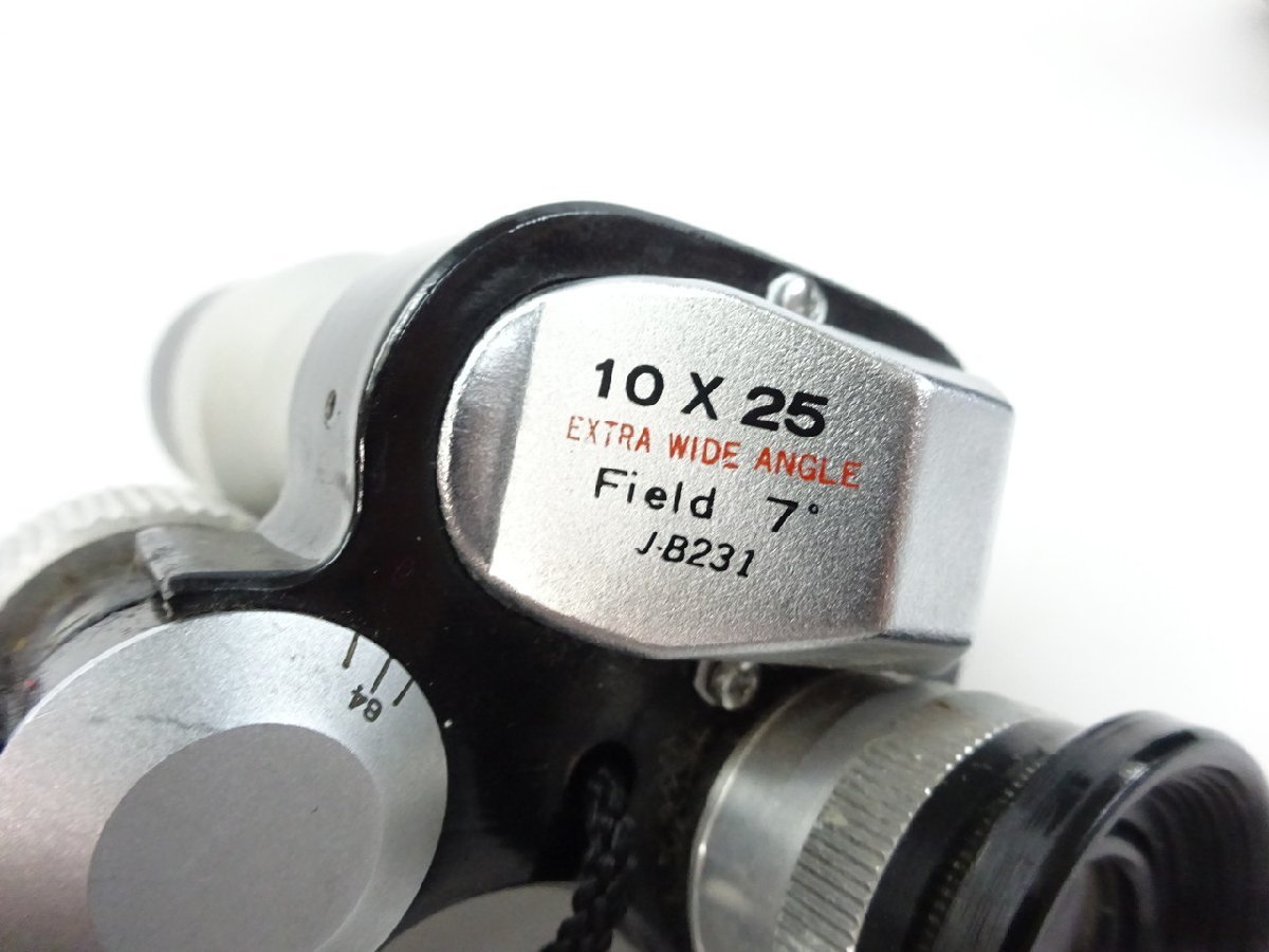 【O-0626】MERCURY COATED LEND 10X25 Field 8°マーキュリー 双眼鏡 現状品【千円市場】_画像4