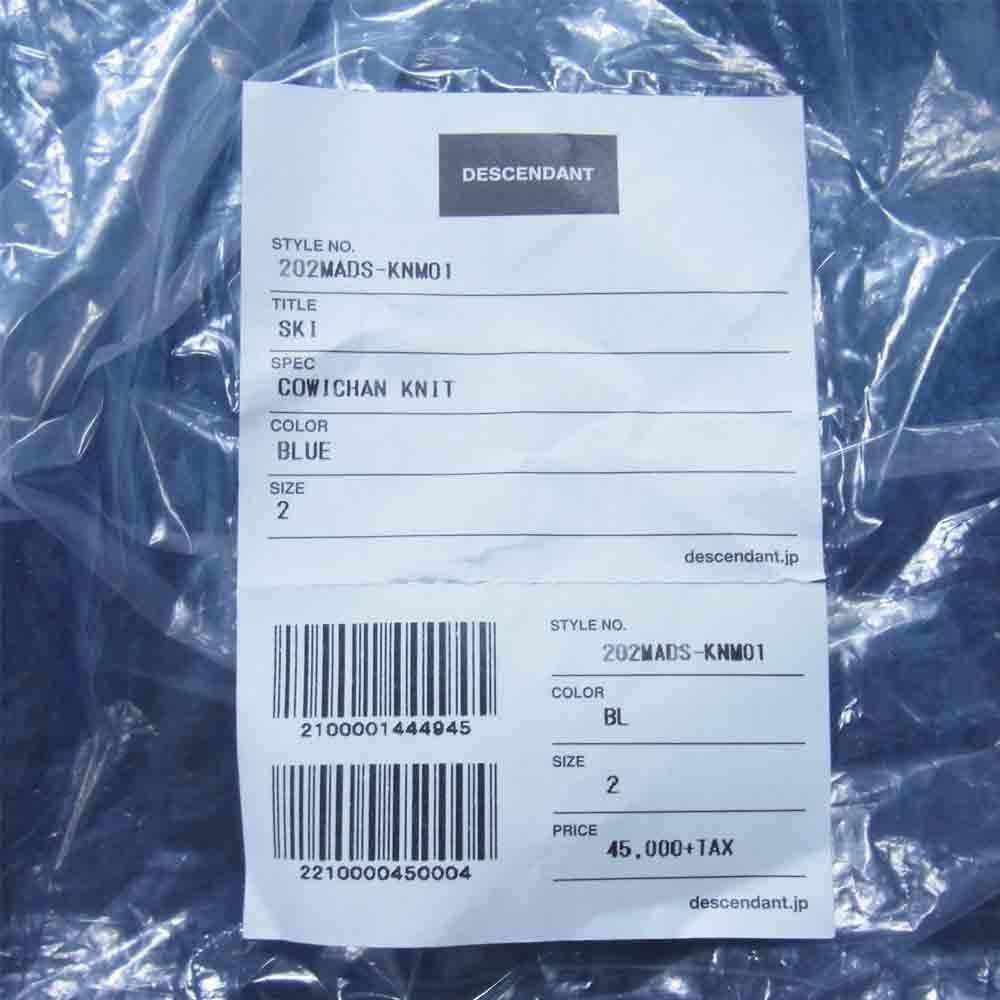 1円~】DESCENDANT ディセンダント 20AW 202MADS-KNM01 SKI COWICHAN