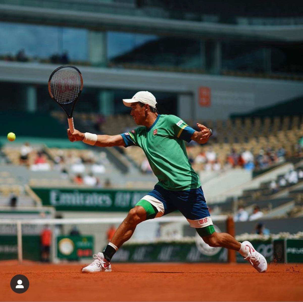 ユニクロ 錦織圭 2021全仏ウェア上下セット【Mサイズ