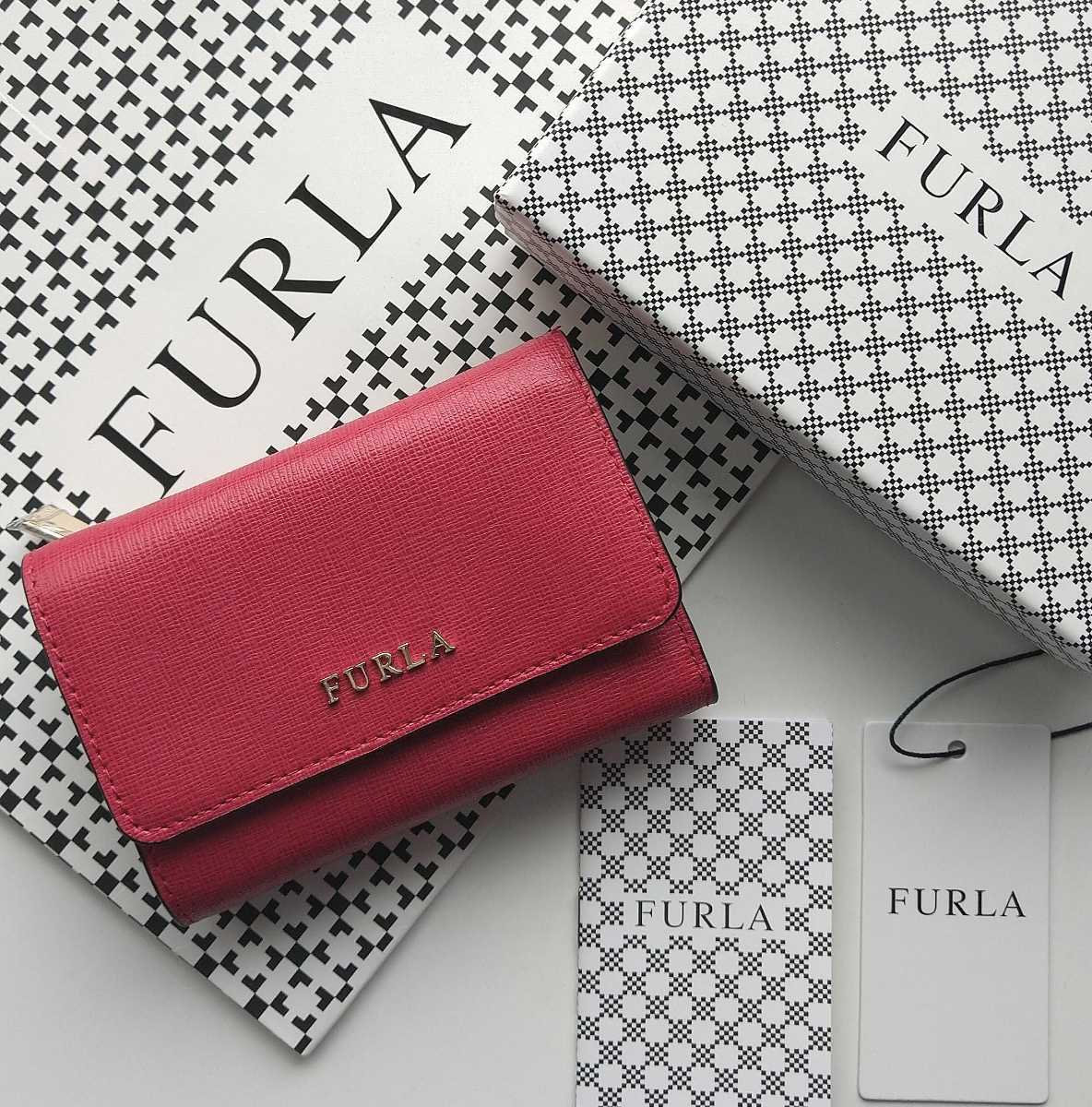 販売促進 【新品】 FURLA BABYLON 三つ折り財布 レッド - 小物