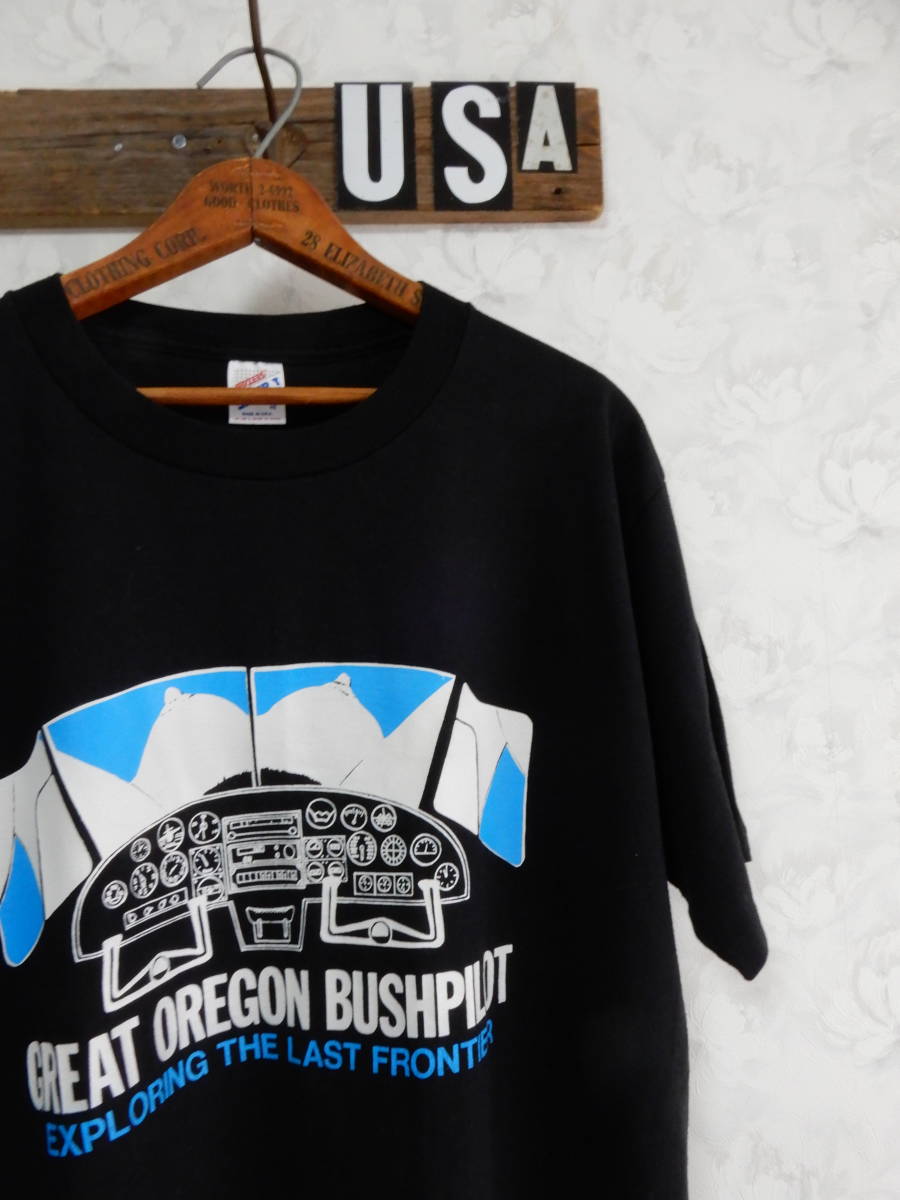 美品！９０ｓＧＲＥＡＴ ＯＲＥＧＯＮ ＢＵＳＨＰＩＬＯＴ エロＴビンテージＴシャツＵＳＡ製アメリカンジョーク米国９０年代ヴィンテージ