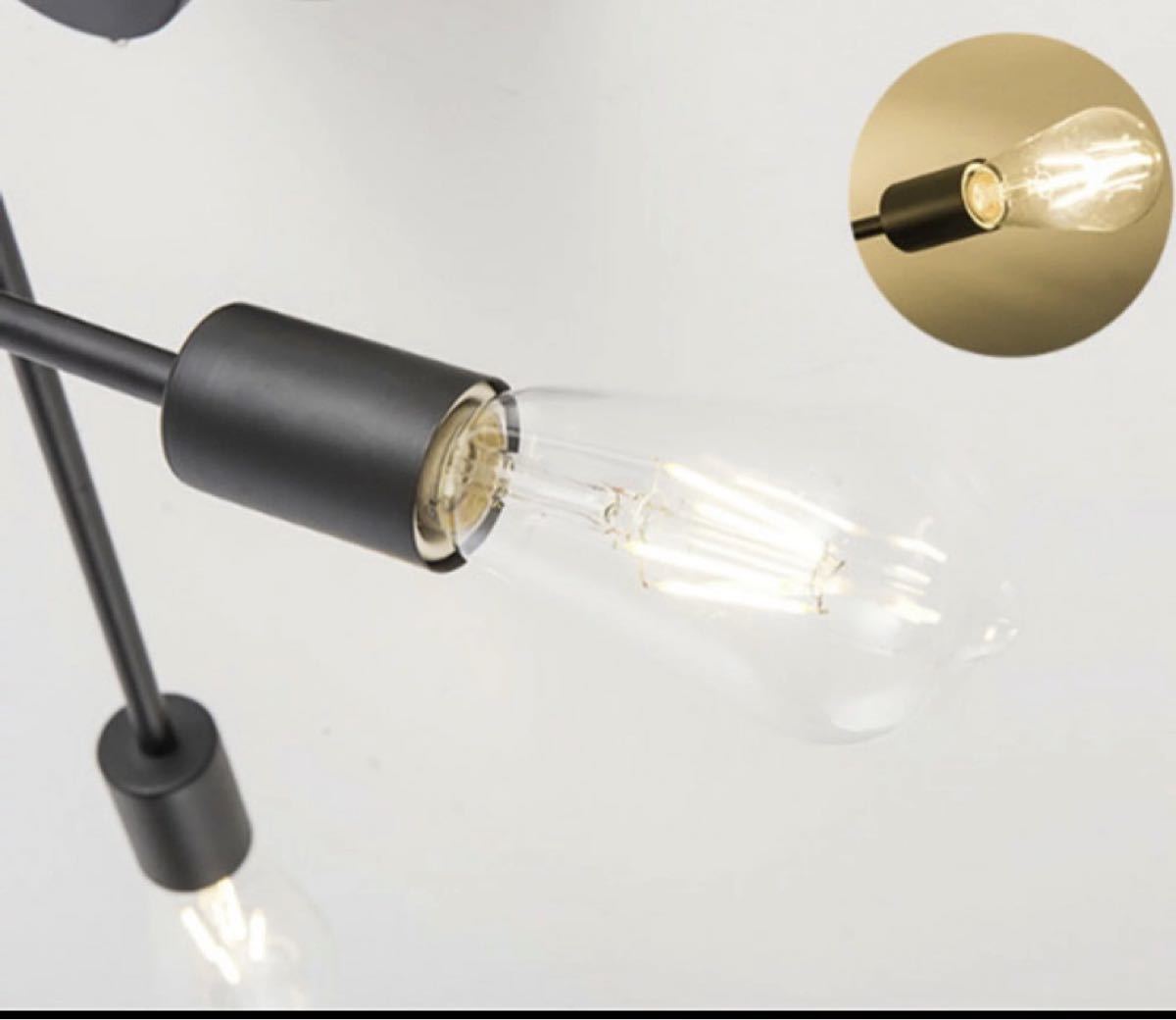 シーリングライト 6灯 おしゃれ モダン 北欧 LED 照明器具 ブラック ...