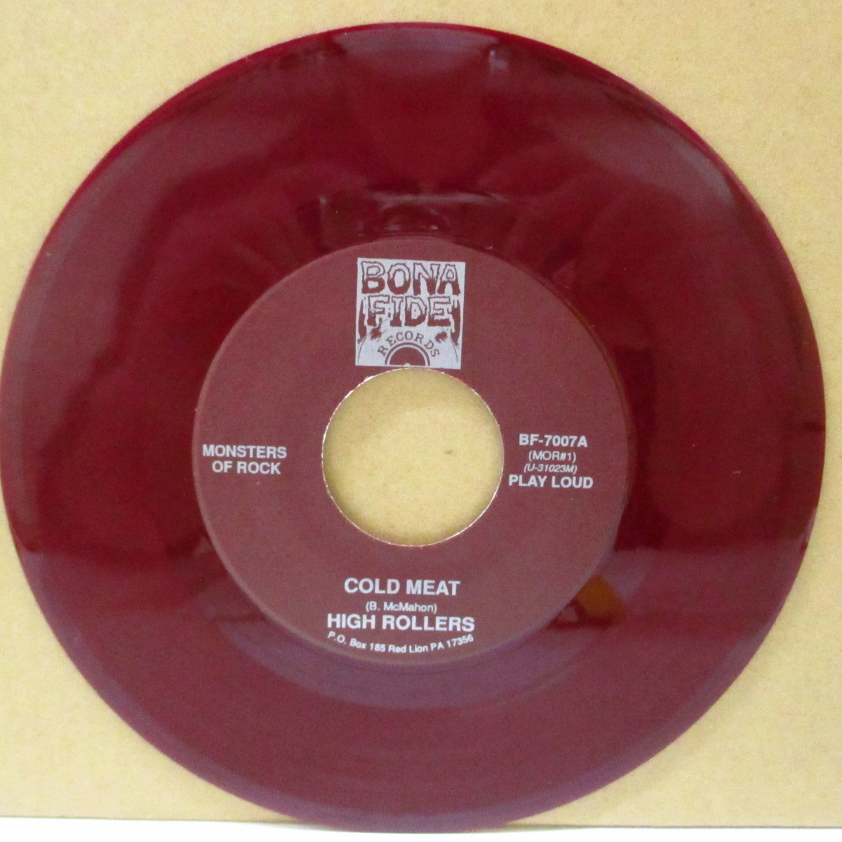 HIGHROLLERS, THE-Cold Meat (US Orig.Red Vinyl 7)_画像3