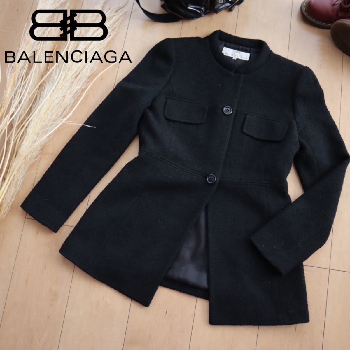高級感 BALENCIAGA バレンシアガ ジャケット ウール ブラック サイズ38