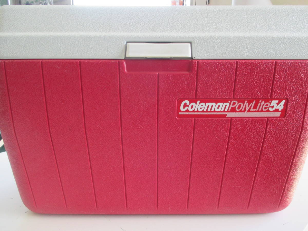 10☆☆【USED】キャンプ用品　Coleman　コールマン　　クーラーボックス　　赤　サイズ160_画像1
