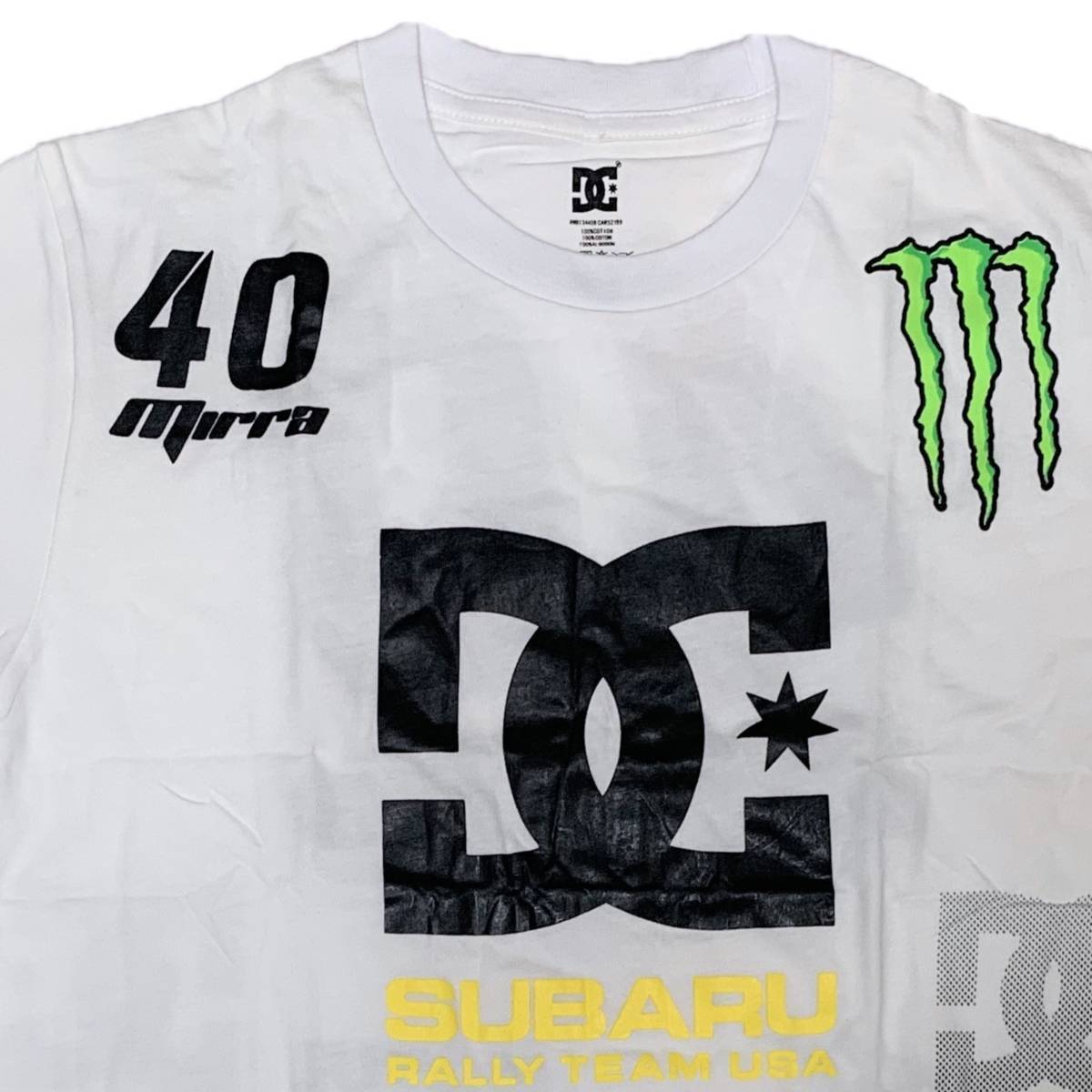 DC SHOE Dave Mirra 40 S.R.T.USA Team モンスターエナジー MONSTER ENERGY SUBARUスポンサードTシャツ(ホワイト) (L)[並行輸入品]の画像3