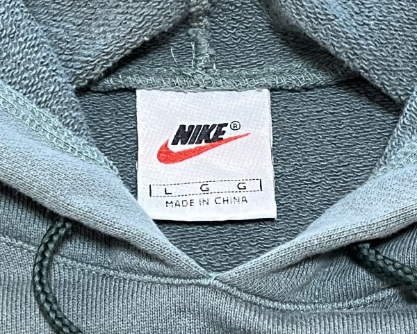 NIKE Nike большой Logos woshu тренировочный Parker f-ti-/ 90s 00s Vintage зеленый серия 
