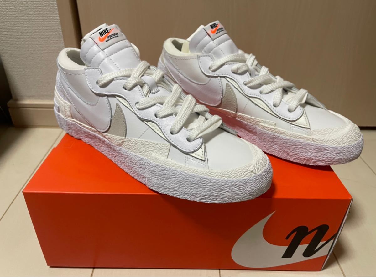 28.0cm sacai ×Nike Blazer Low White Patent Leather サカイ × ナイキ ...