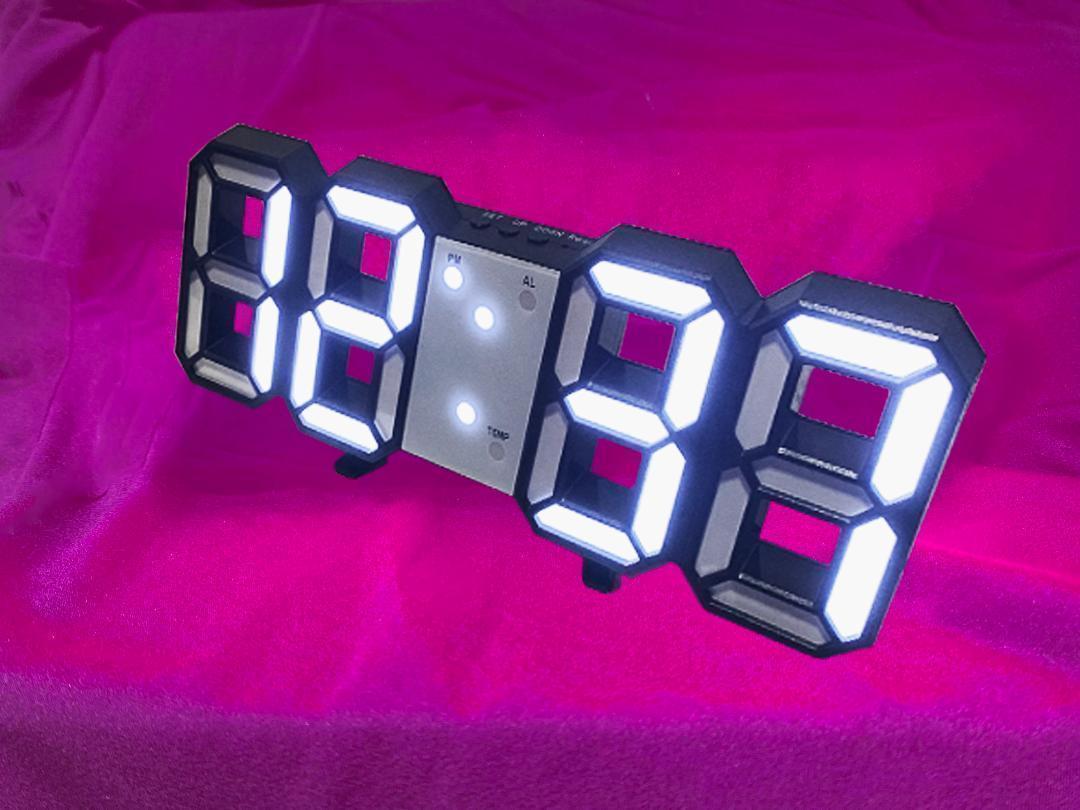 3D 立体LED時計 置時計 掛け時計 インスタ