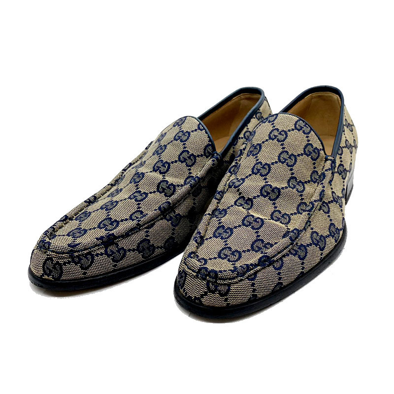 ヤフオク! - グッチ GUCCI GGキャンバスローファー 115319...