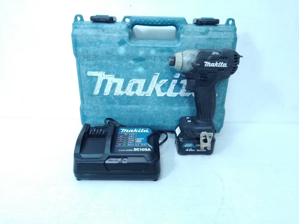 ●makita マキタ TD111DSMX 充電式 インパクトドライバ 10.8V 4.0Ah 電動工具 充電器付き【20314831】_画像1