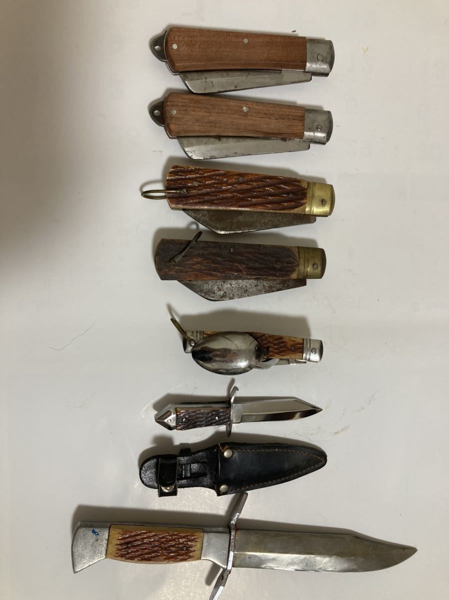 電工ナイフ 関義光 キャンプ DIY アウトドア 海軍 肥後守 鹿角 フォールディング ナイフ レトロ 古道具 骨董 鉈 大工道具